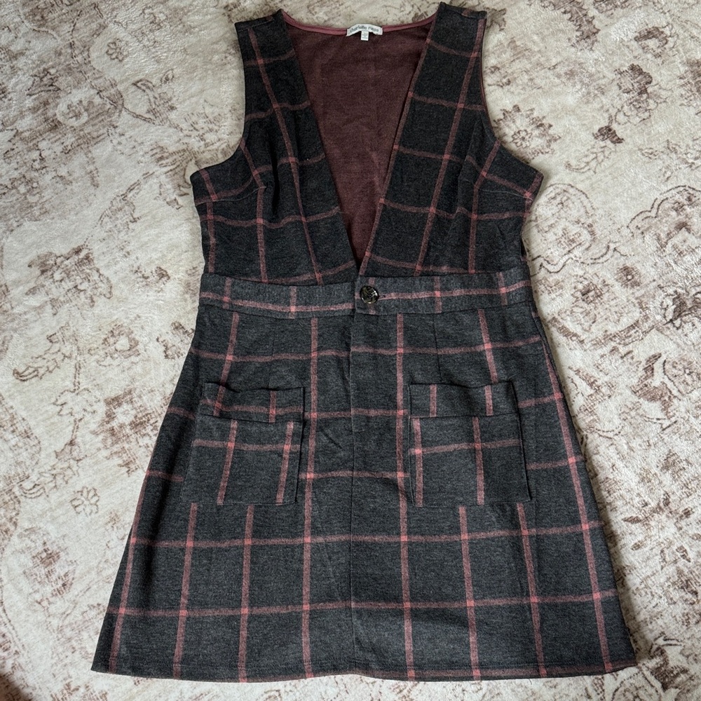Charlotte Russe Black and Pink Plaid Mini Dress